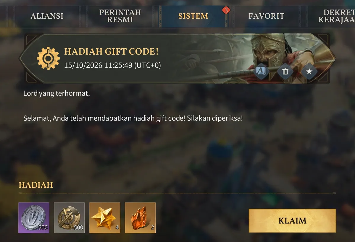 In mail gift