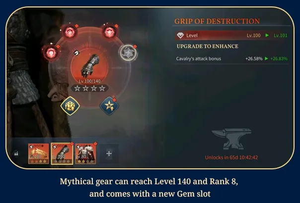 Max lv.140, open new gem slots