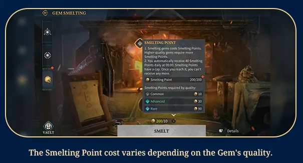 Smelting Point Costs