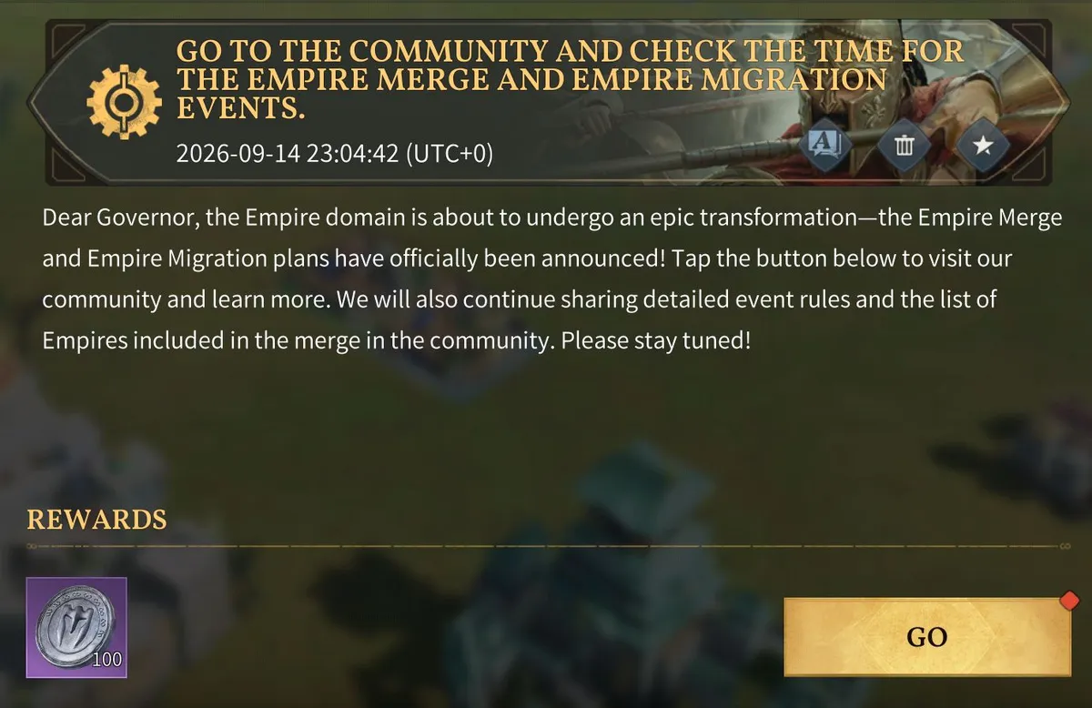 Empire Merge & Empire Migration Preview | credit: Dokumentasi AoEM Empire Merge & Empire Migration Preview